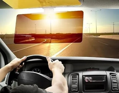 HD Anti-Glare Car Sun Visor – Day & Night Driving Protection